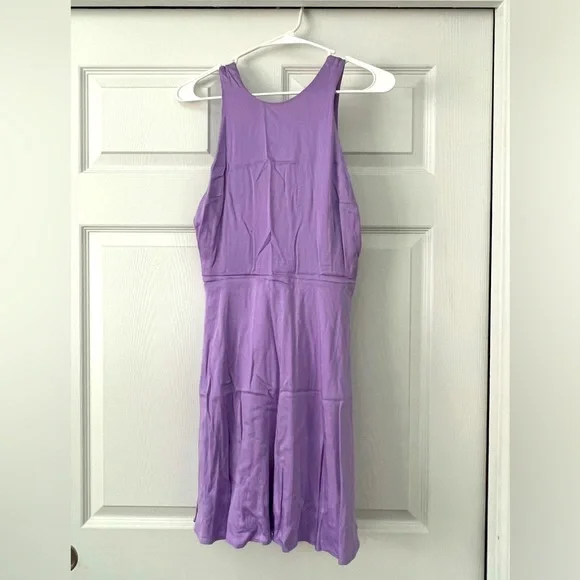 urban outfitters open back dress UO Cora Linen Open Back Midi Dress